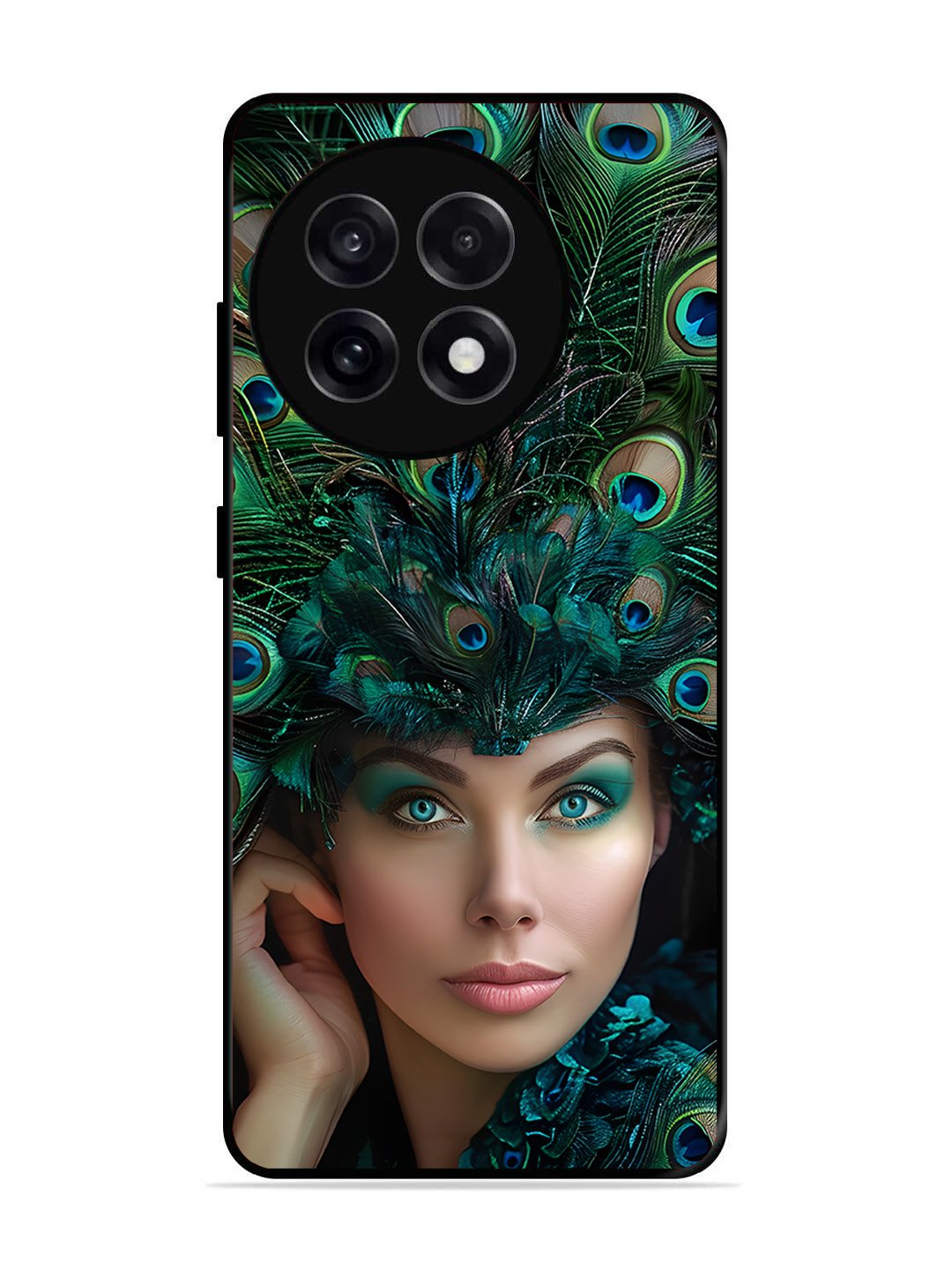 OnePlus 13R Girl with peacock feather Crown