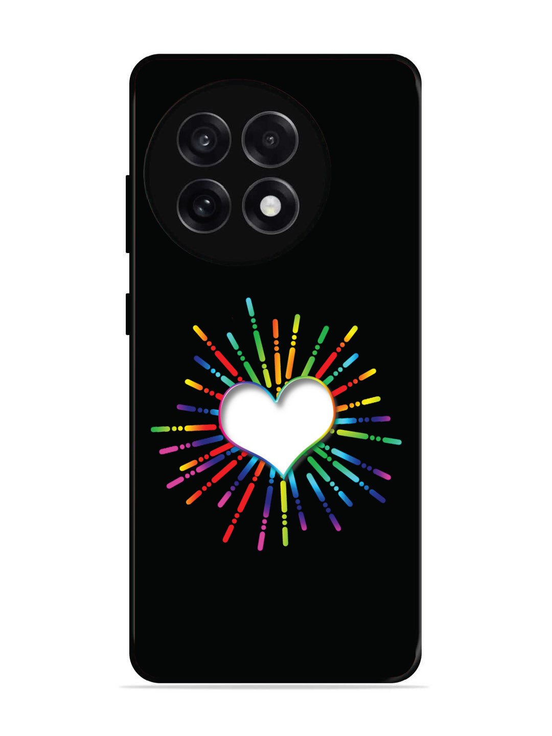OnePlus 13R Colourful Heart on Black