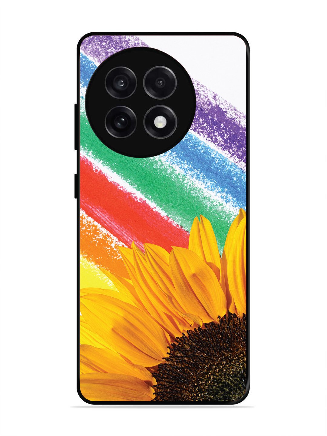 OnePlus 13R Sunflower on Colourful Lines