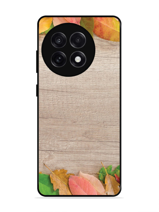 OnePlus 13R Autumn Leafs On Wooden Table