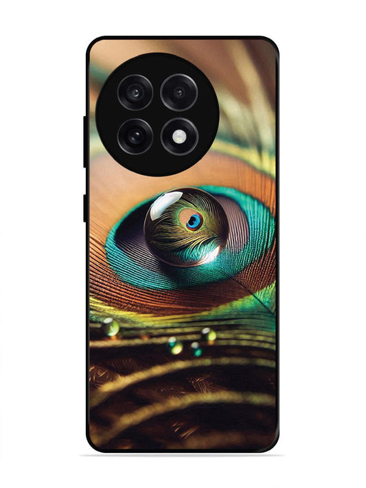 OnePlus 13R Water Drop On Peacock Feather