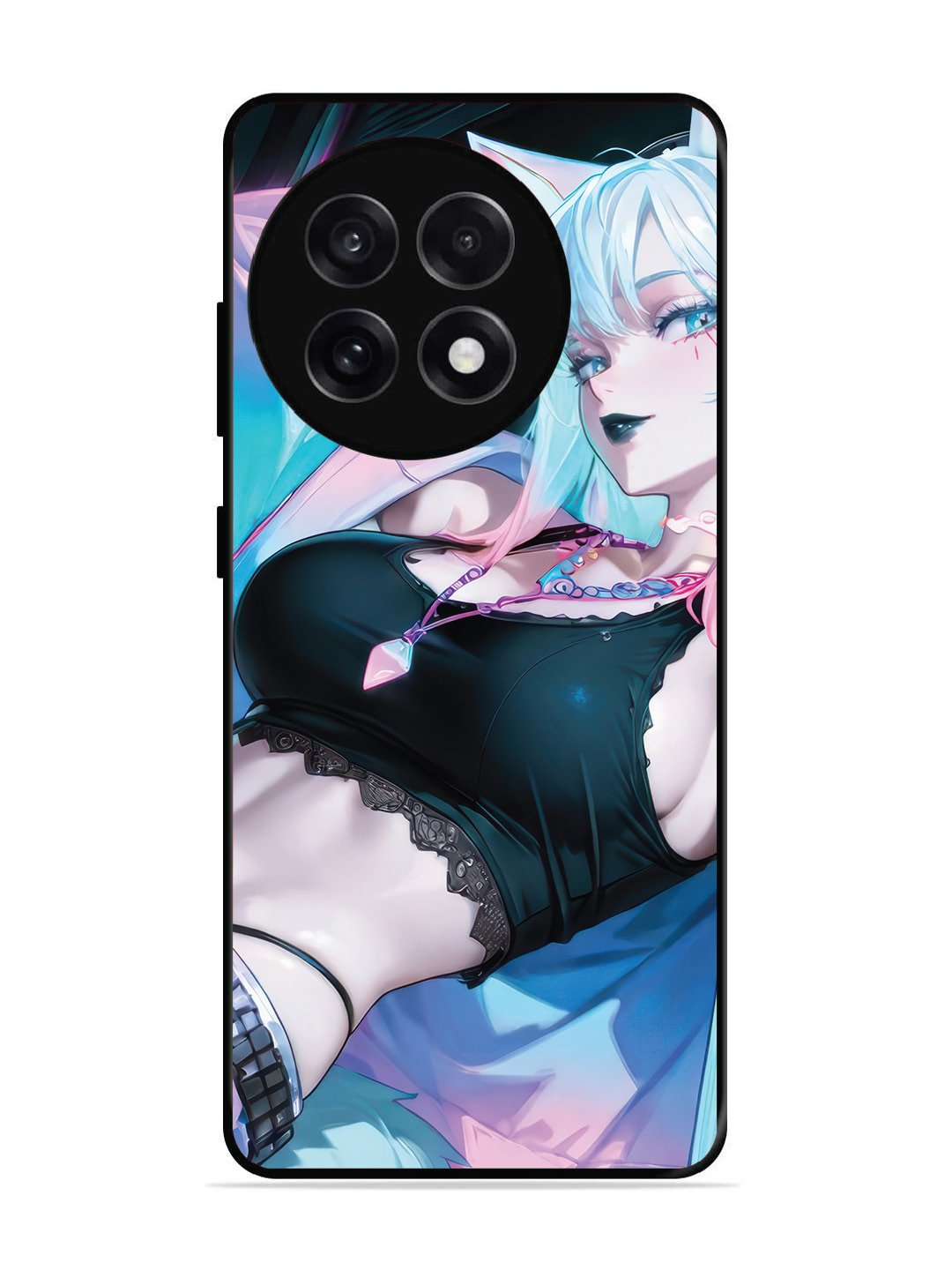 OnePlus 13R anime girl fox headpohone white Hair