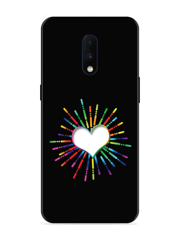 OnePlus 6T Colourful Heart on Black