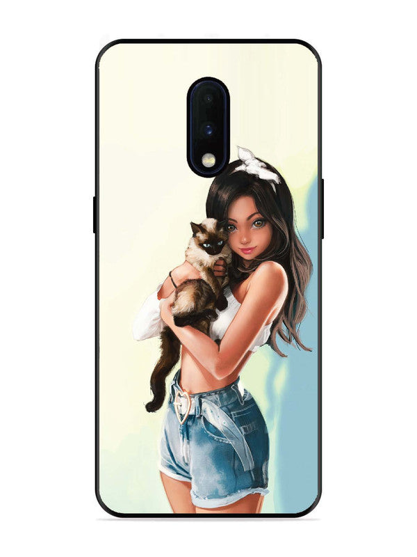 OnePlus 6T Cute Girl with Cat