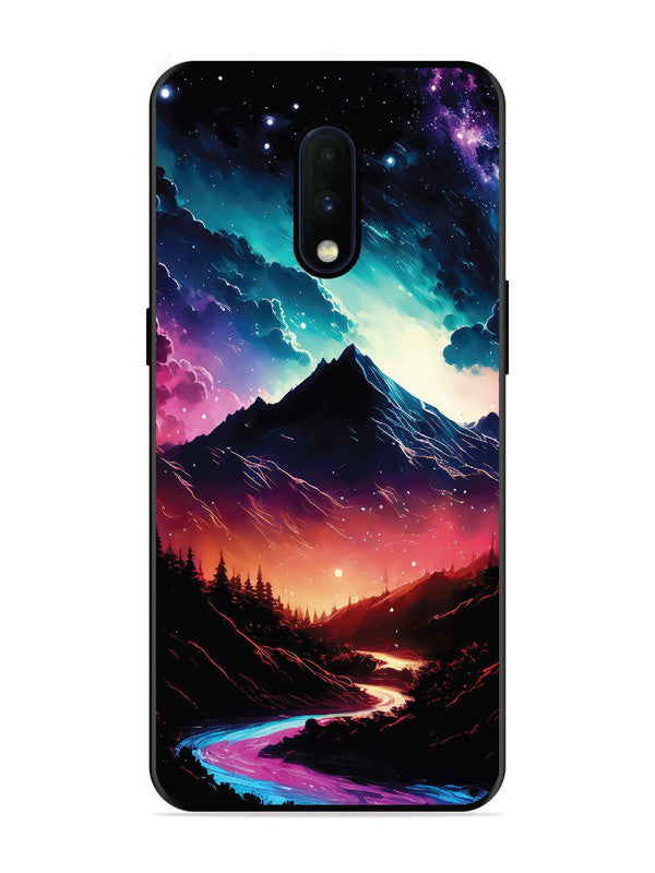 OnePlus 6T mountain-valley-Colorful-cloud-at-night