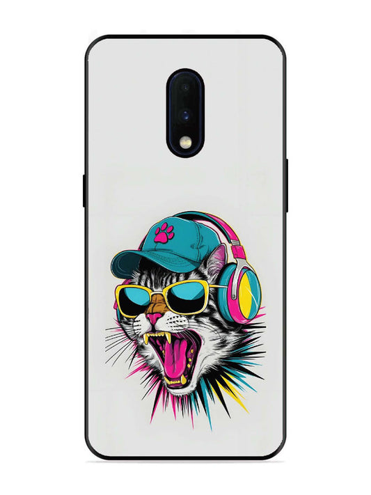 OnePlus 6T Neon Pop Art DJ Cat Vibe