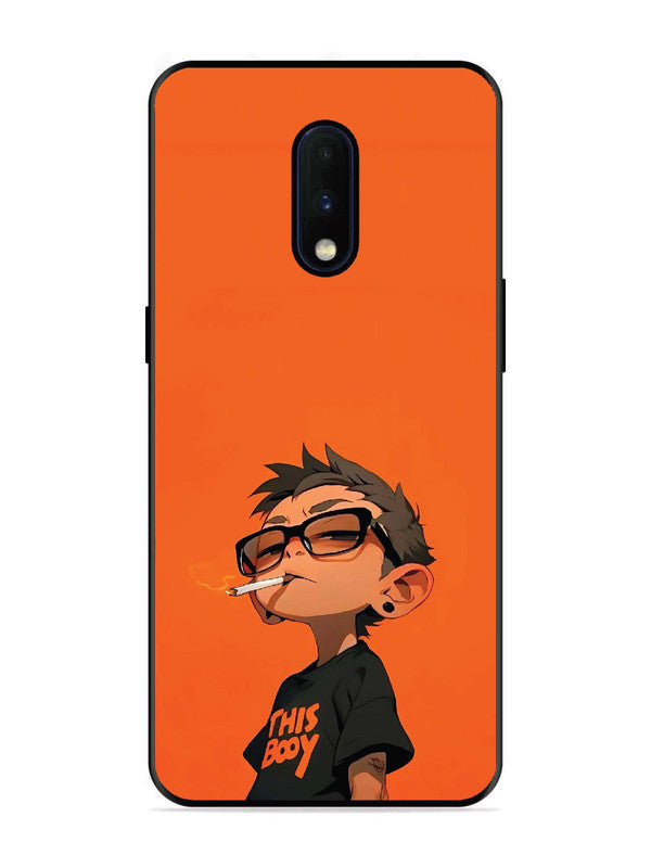 OnePlus 6T Vibrant Orange Attitude Cartoon