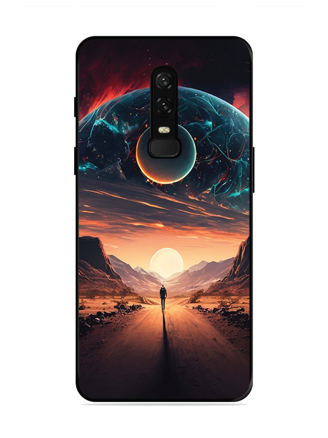 OnePlus 6 Sunset with space scene
