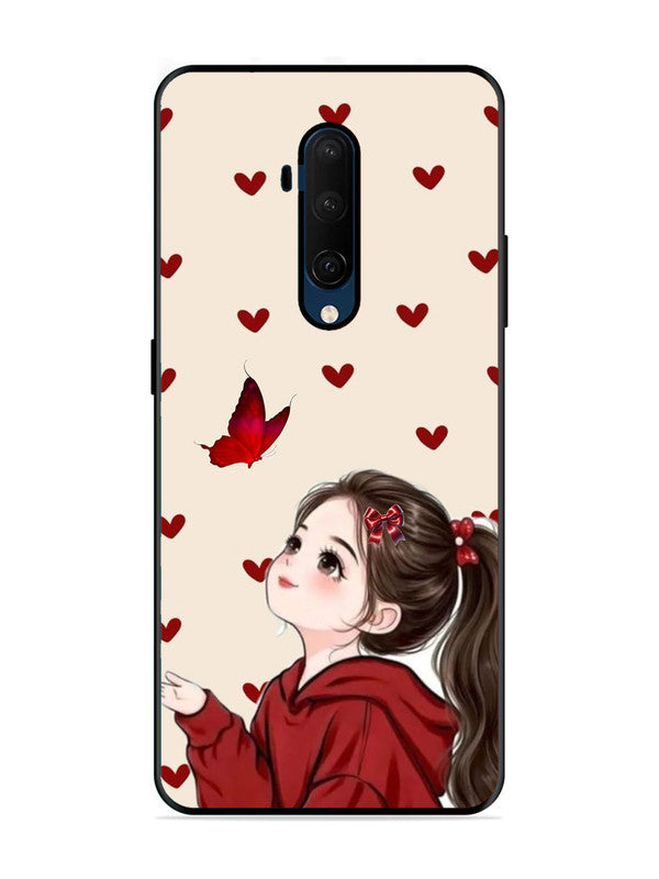 OnePlus 7T Pro Beautiful girl with red butterfly
