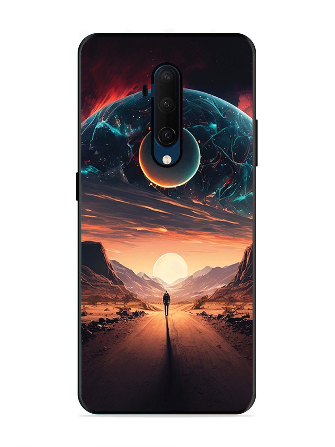 OnePlus 7T Pro Sunset with space scene
