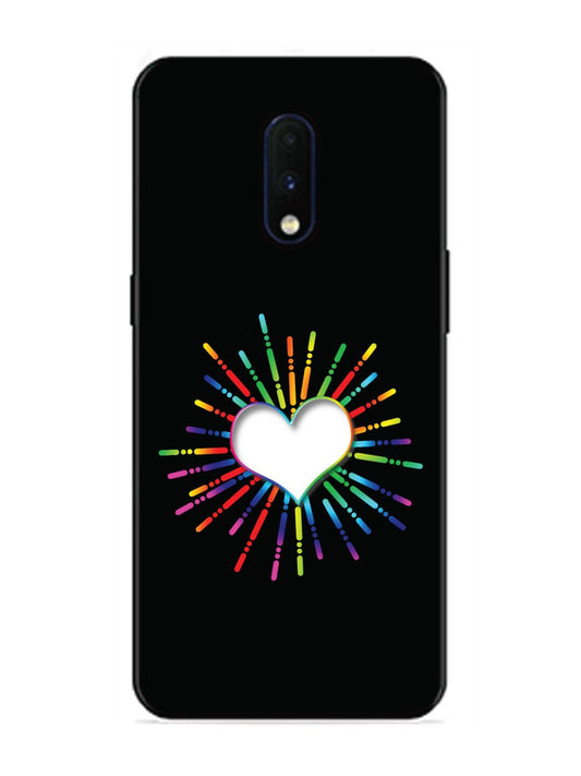 OnePlus 7 Colourful Heart on Black