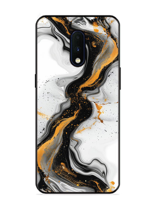 OnePlus 7 Black And Golden Marble Essence