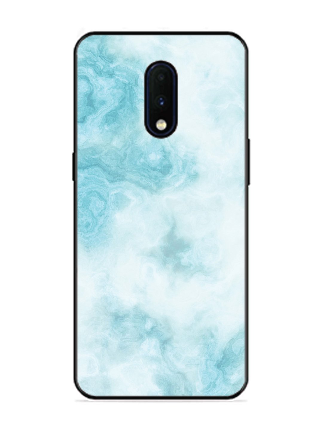 OnePlus 7 Light Blue with White Ocean Marble