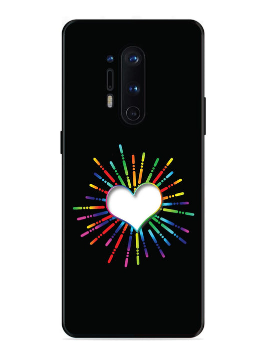 OnePlus 8 Pro Colourful Heart on Black