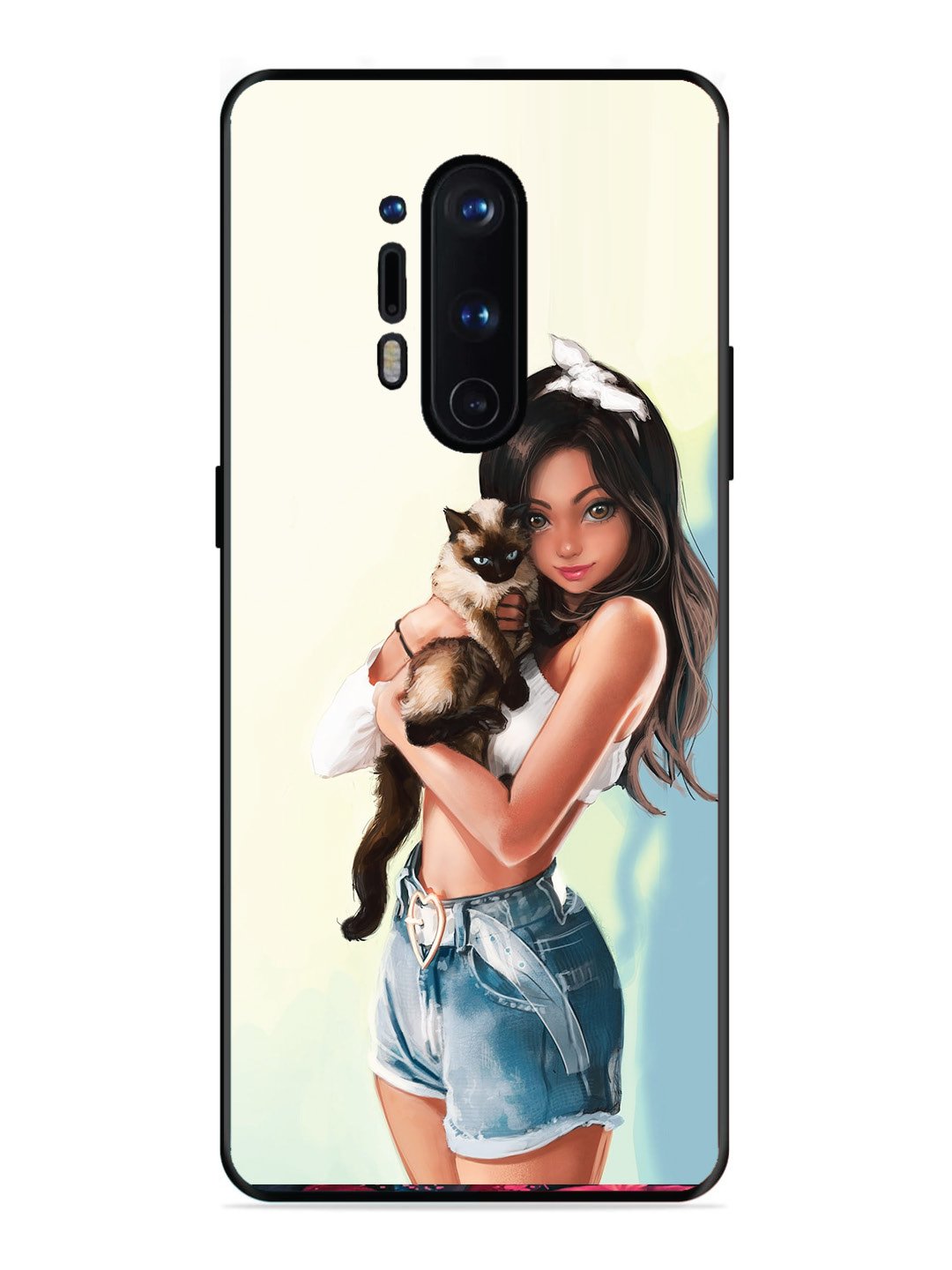 OnePlus 8 Pro Cute Girl with Cat