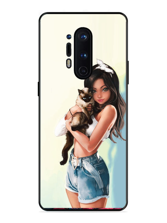 OnePlus 8 Pro Cute Girl with Cat