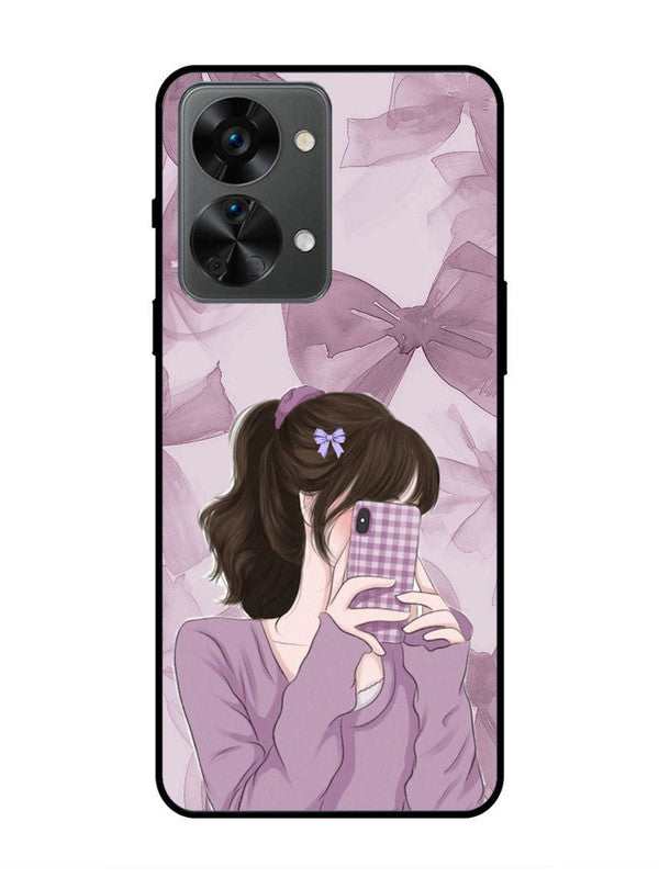 OnePlus Nord 2T 5G Pinky Girl taking selfie