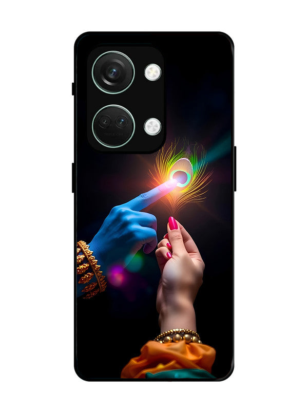OnePlus Nord 3 | 2D Metal | Radha Krishna touching feather | ON-N3-454
