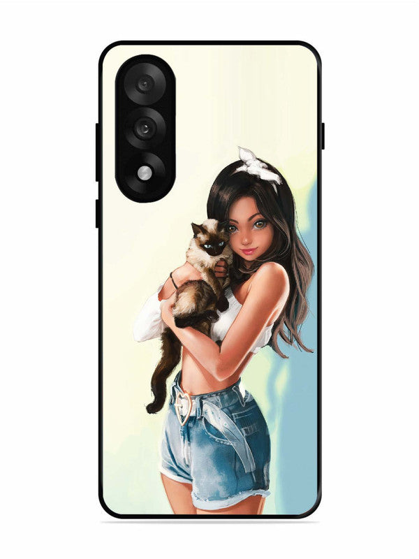 OnePlus Nord 5 5G Cute Girl with Cat