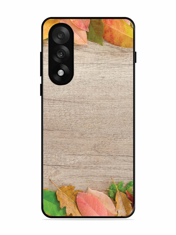 OnePlus Nord 5 5G Autumn Leafs On Wooden Table