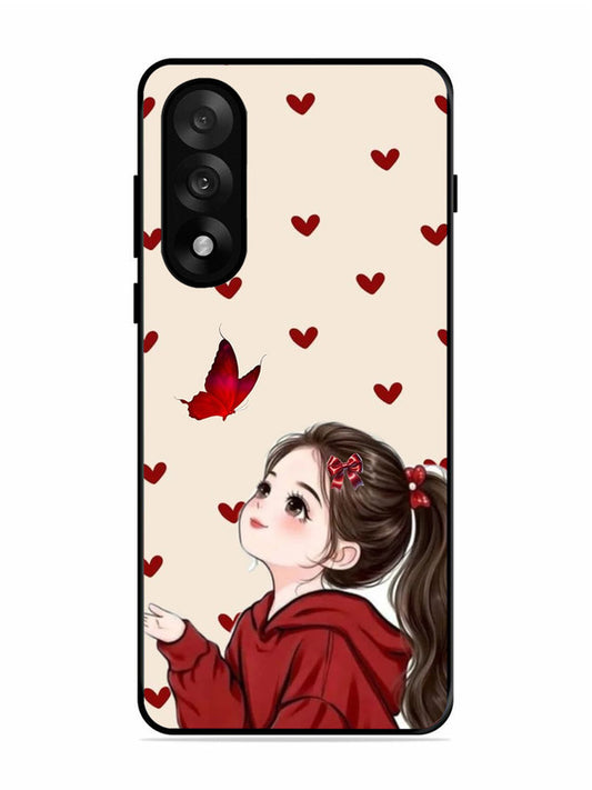 OnePlus Nord 5 5G Beautiful girl with red butterfly