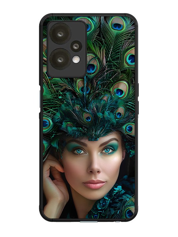 oneplus nord ce 2 lite 5g Girl with peacock feather Crown