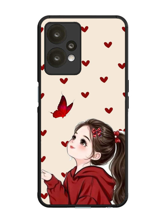 OnePlus Nord CE 2 lite 5G Beautiful girl with red butterfly