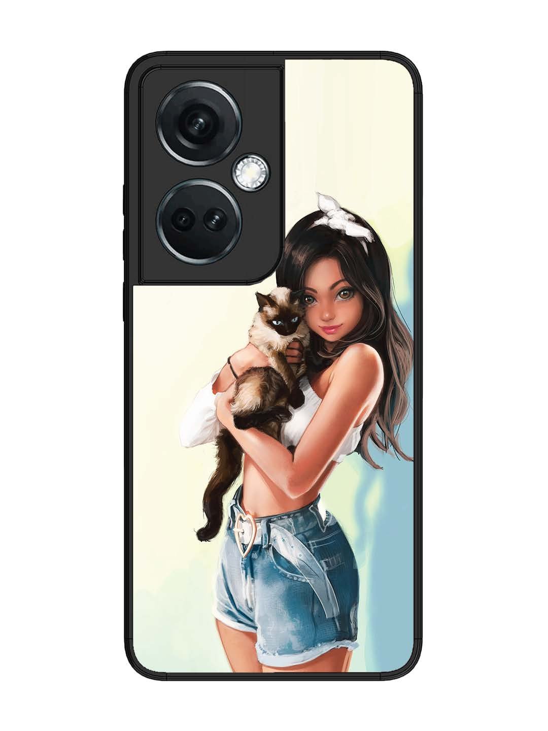 OnePlus Nord CE 3 Lite Cute Girl with Cat