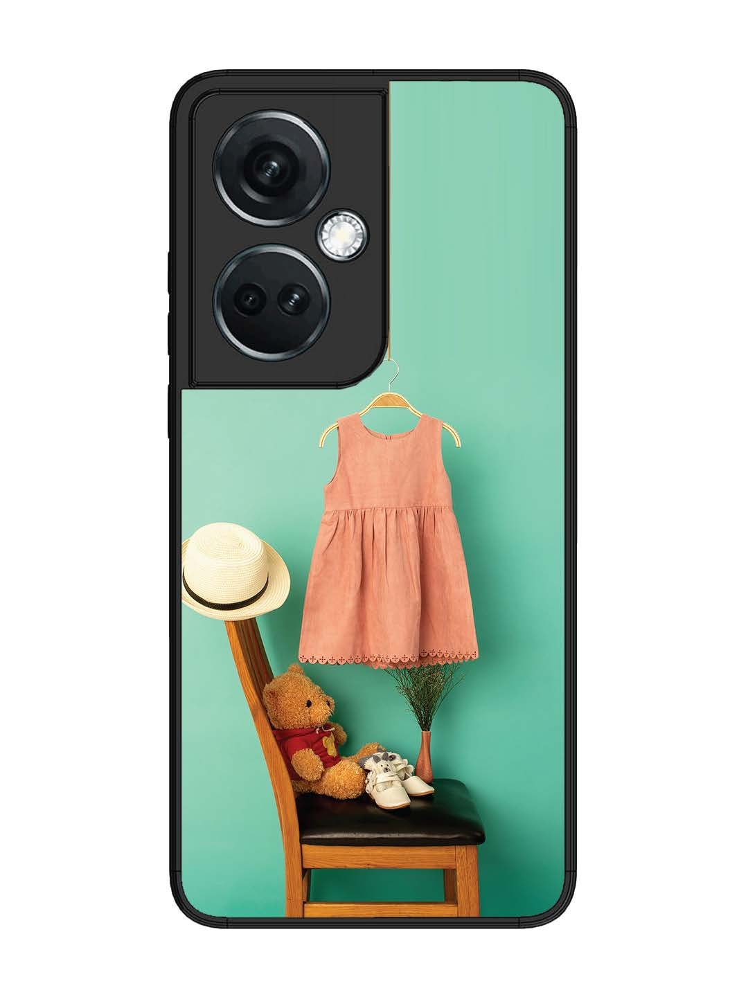 OnePlus Nord CE 3 Lite Trendy dress for girl near toy bear