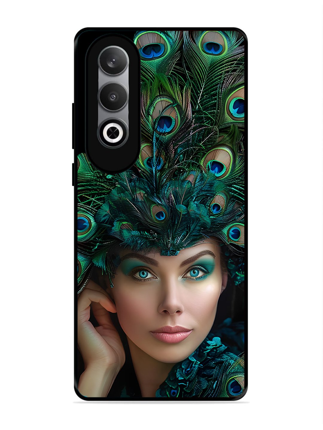 OnePlus Nord CE 4 Girl with peacock feather Crown