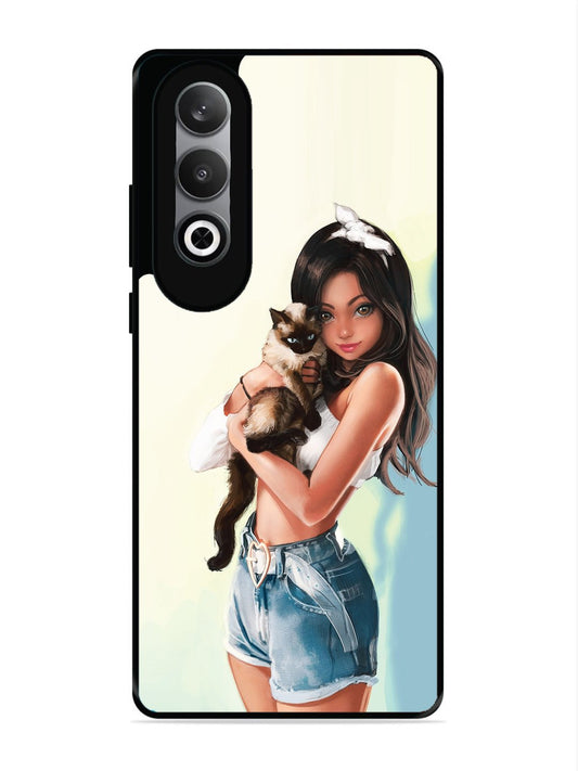 OnePlus Nord CE 4 Cute Girl with Cat