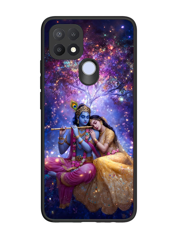 Oppo A15 | 2D Metal | Radha Krishna Enjoying Flute | OP-A15-459