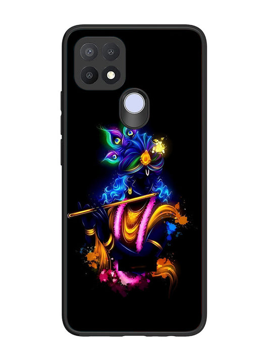 Oppo A15 | 2D Metal | Krishna Playing Flute | OP-A15-460