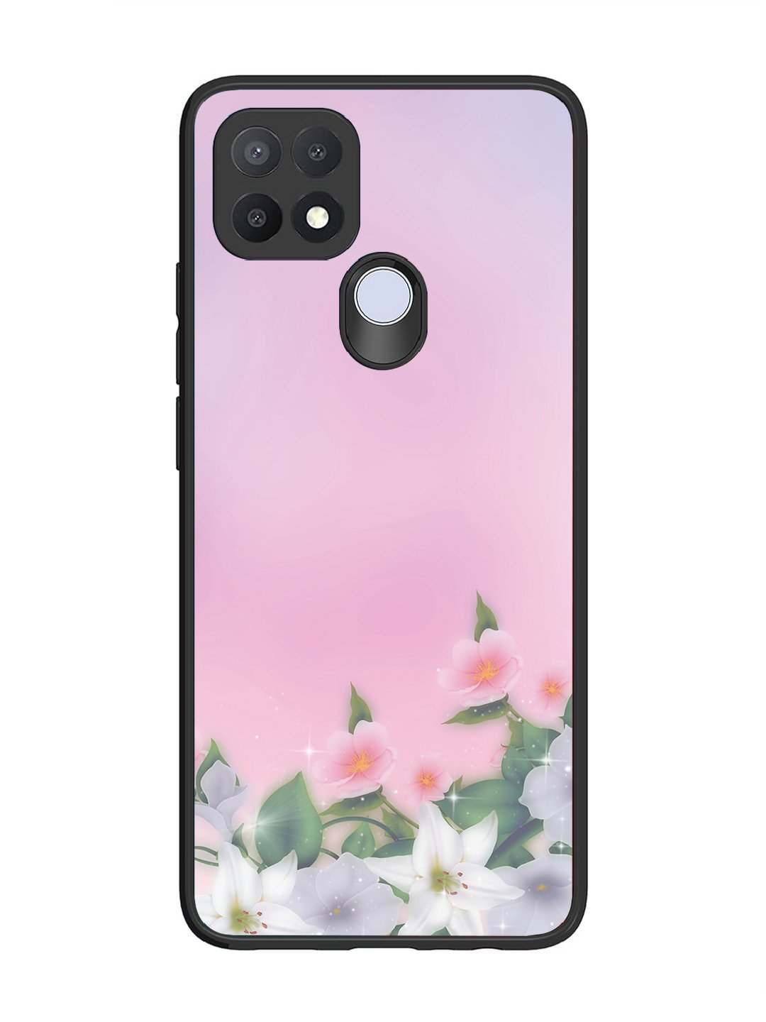 Oppo A15 Pink Floral Elegance