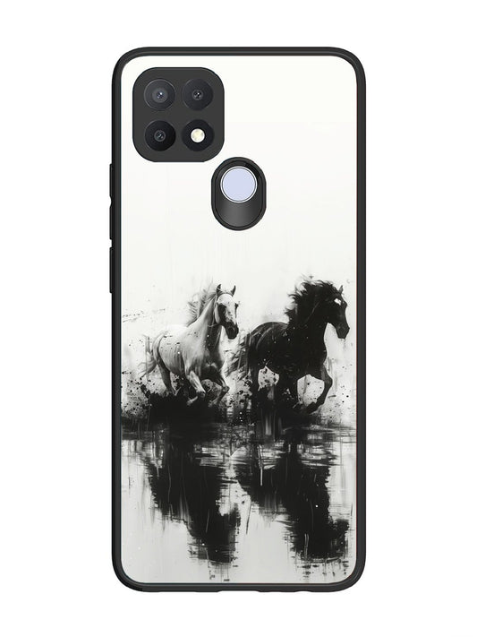 Oppo A15 Black & White Horse