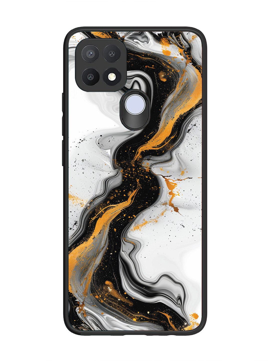 Oppo A15 Black And Golden Marble Essence