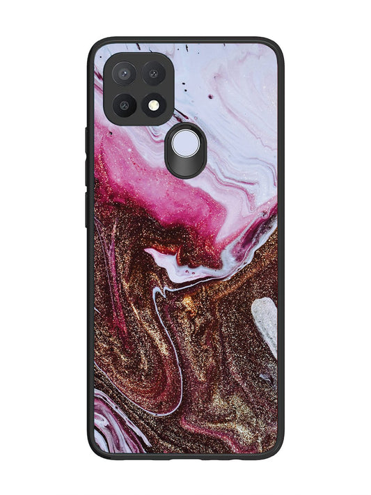 Oppo A15 Elegant Rose & Gold Marble