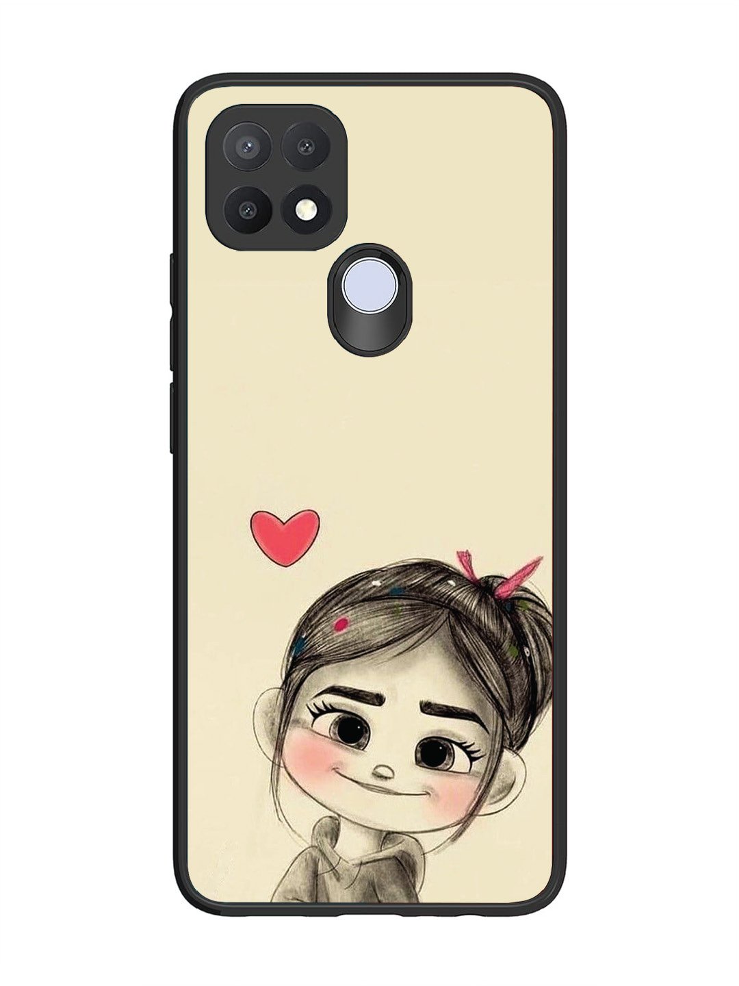 Oppo A15 Cute Girl Looking at You