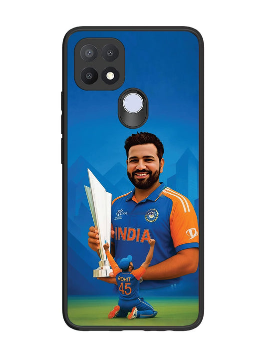 Oppo A15 Rohit Sharma Cricketer