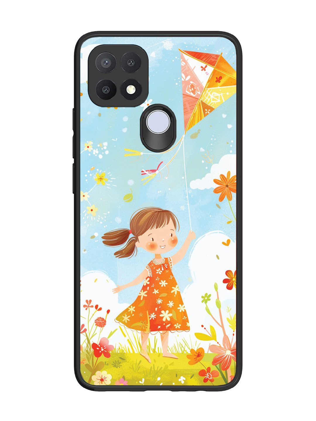 Oppo A15 Little Girl Kite Flying