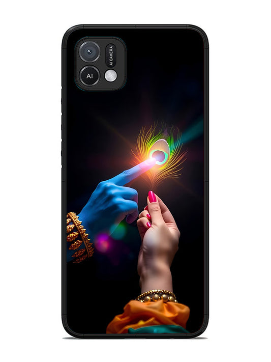Oppo A16K | 2D Metal | Radha Krishna touching feather | OP-A16K-454