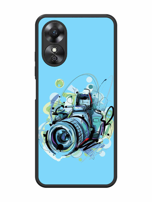 Oppo A17 Camera Blue Background