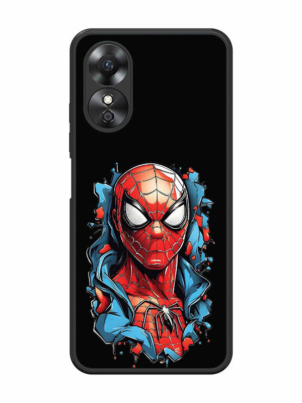 Oppo A17 Spider man street art style