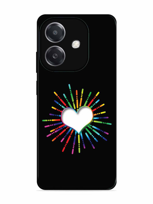 Oppo A3x Colourful Heart on Black