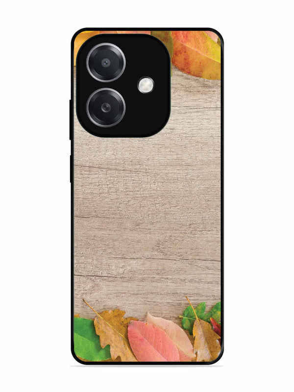Oppo A3x Autumn Leafs On Wooden Table