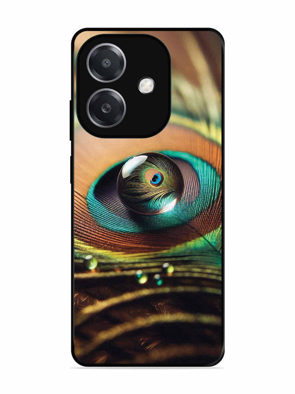 Oppo A3x Water Drop On Peacock Feather