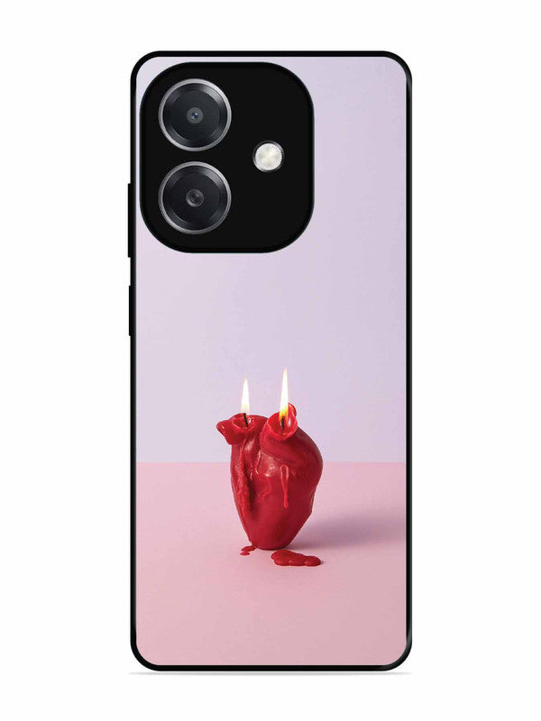 Oppo A3x A Lighted Heart Candle
