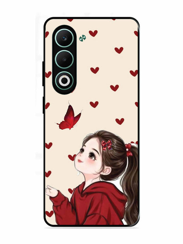 Oppo A5 5G Beautiful girl with red butterfly
