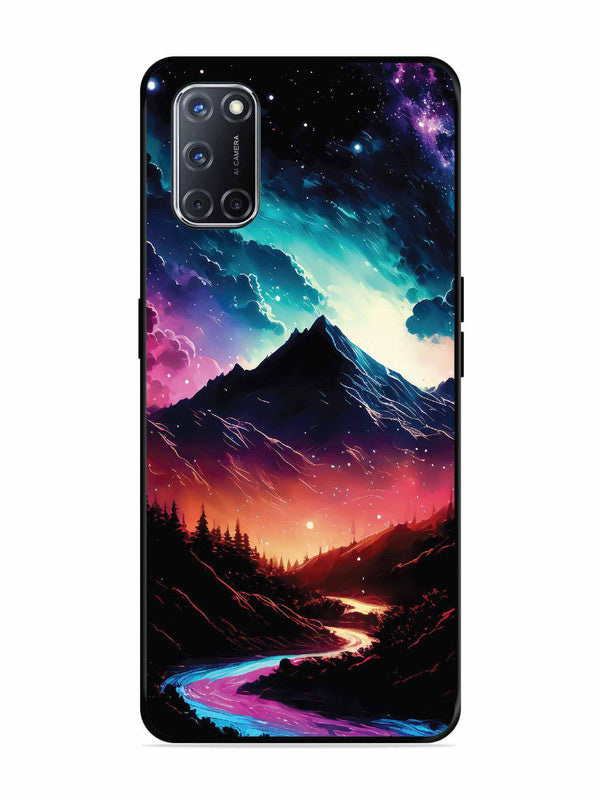 Oppo A52 mountain-valley-Colorful-cloud-at-night