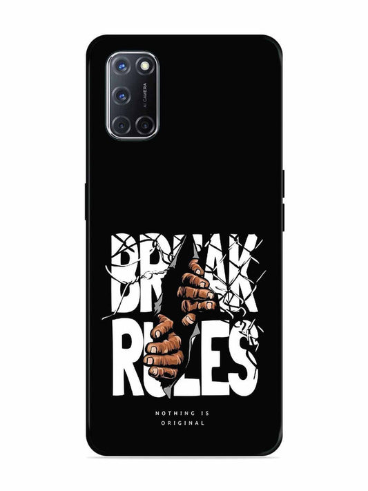 Oppo A52 Break Rules Gritty Typography Art